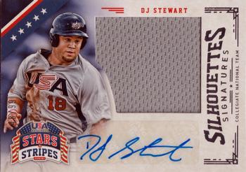 2015 Panini USA Baseball Stars & Stripes - Silhouettes Signature Jerseys #33 DJ Stewart Front