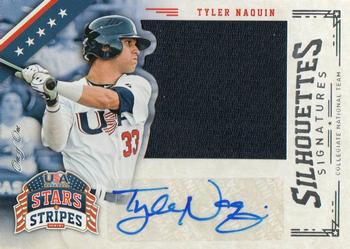 2015 Panini USA Baseball Stars & Stripes - Silhouettes Signature Jerseys #98 Tyler Naquin Front