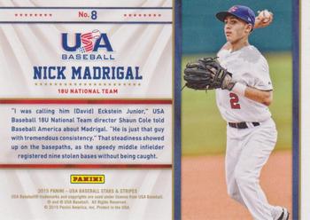2015 Panini USA Baseball Stars & Stripes - Statistical Standouts #8 Nick Madrigal Back