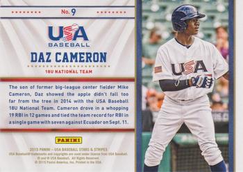 2015 Panini USA Baseball Stars & Stripes - Statistical Standouts #9 Daz Cameron Back