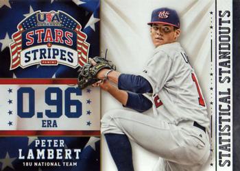 2015 Panini USA Baseball Stars & Stripes - Statistical Standouts #14 Peter Lambert Front