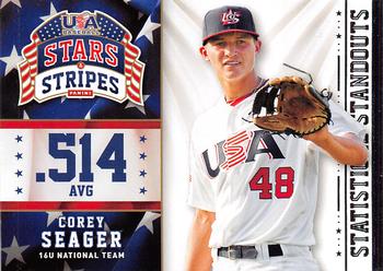 2015 Panini USA Baseball Stars & Stripes - Statistical Standouts #16 Corey Seager Front