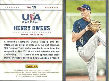 2015 Panini USA Baseball Stars & Stripes - Statistical Standouts #19 Henry Owens Back
