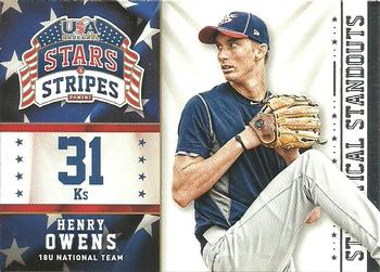 2015 Panini USA Baseball Stars & Stripes - Statistical Standouts #19 Henry Owens Front