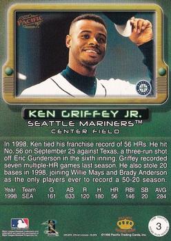 1998 Pacific Home Run Heroes #3 Ken Griffey Jr. Back