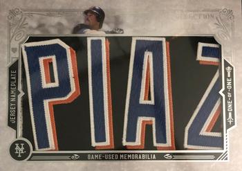 2015 Topps Museum Collection - Framed Jumbo Nameplates Box Loaders #JLNP-MP Mike Piazza Front