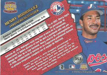 1998 Pacific - Red Threatt #353 Henry Rodriguez Back