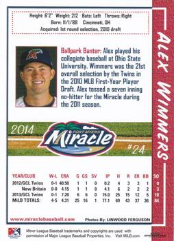2014 Grandstand Fort Myers Miracle #NNO Alex Wimmers Back