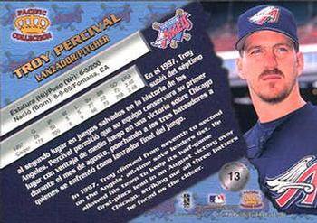 1998 Pacific - Silver #13 Troy Percival Back
