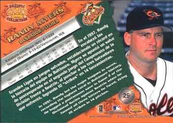 1998 Pacific - Silver #29 Randy Myers Back
