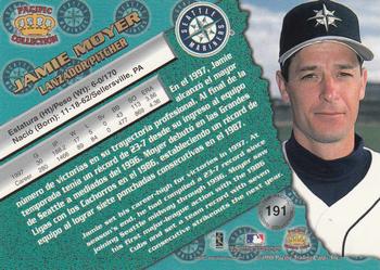 1998 Pacific - Silver #191 Jamie Moyer Back