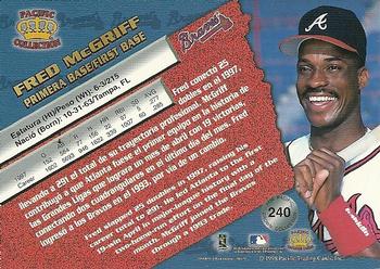 1998 Pacific - Silver #240 Fred McGriff Back