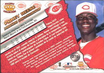 1998 Pacific - Silver #270 Pokey Reese Back