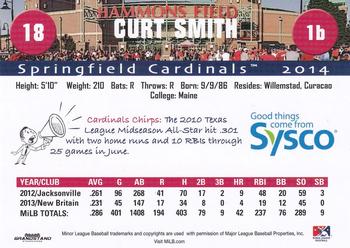 2014 Grandstand Springfield Cardinals SGA #NNO Curt Smith Back