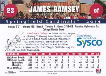 2014 Grandstand Springfield Cardinals SGA #NNO James Ramsey Back