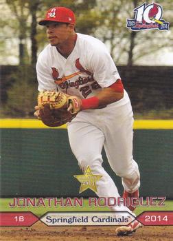 2014 Grandstand Springfield Cardinals SGA #NNO Jonathan Rodriguez Front