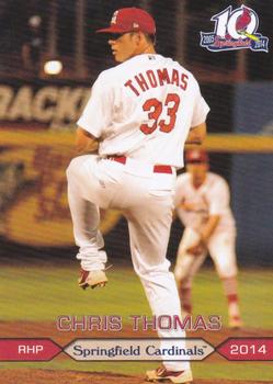 2014 Grandstand Springfield Cardinals SGA #NNO Chris Thomas Front