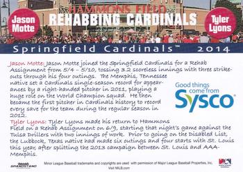 2014 Grandstand Springfield Cardinals SGA #NNO Rehabbing Cardinals (Jason Motte / Tyler Lyons) Back