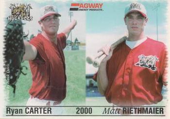 2001 Agway Batavia Muckdogs 1990s Stars #13 Ryan Carter / Matt Riethmaier Front