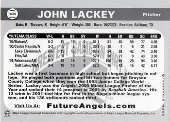2001 Grandstand Future Angels #NNO John Lackey Back