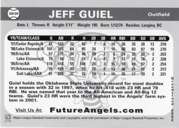 2001 Grandstand Future Angels #NNO Jeff Guiel Back