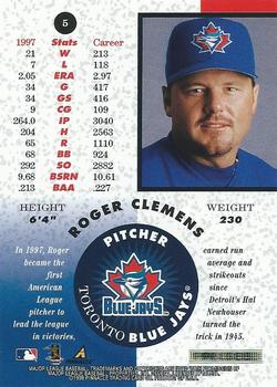 1998 Pinnacle Mint Collection - Bronze #5 Roger Clemens Back
