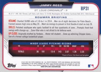 2015 Bowman - Prospects Silver Ice #BP31 Jimmy Reed Back