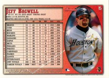 1998 Bowman #15 Jeff Bagwell Back