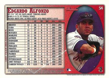 1998 Bowman #34 Edgardo Alfonzo Back