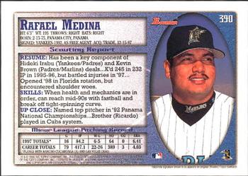 1998 Bowman #390 Rafael Medina Back