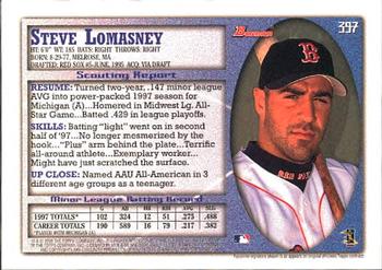 1998 Bowman #397 Steve Lomasney Back