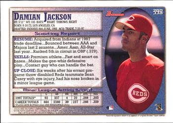 1998 Bowman #398 Damian Jackson Back