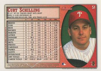 1998 Bowman #51 Curt Schilling Back