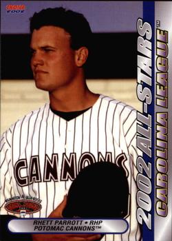 2002 Choice California-Carolina League All-Stars #09 Rhett Parrott Front