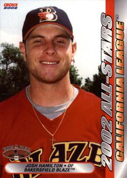 2002 Choice California-Carolina League All-Stars #33 Josh Hamilton Front