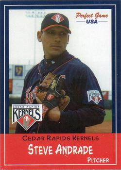 2002 Perfect Game Cedar Rapids Kernels #1 Steve Andrade Front