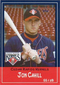 2002 Perfect Game Cedar Rapids Kernels #2 Jon Cahill Front