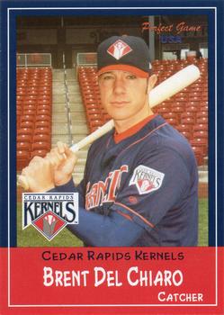 2002 Perfect Game Cedar Rapids Kernels #5 Brent Del Chiaro Front