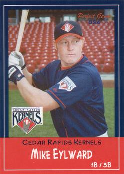 2002 Perfect Game Cedar Rapids Kernels #7 Mike Eylward Front