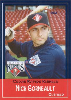 2002 Perfect Game Cedar Rapids Kernels #8 Nick Gorneault Front