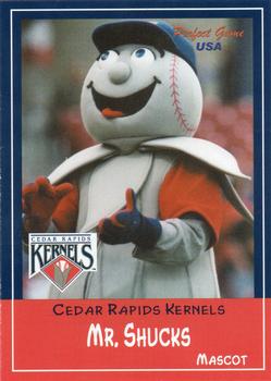 2002 Perfect Game Cedar Rapids Kernels #26 Mr. Shucks Front