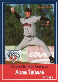 2002 Perfect Game Cedar Rapids Kernels #29 Adam Thomas Front