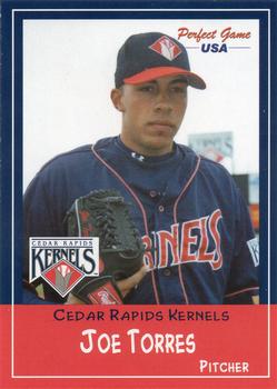 2002 Perfect Game Cedar Rapids Kernels #30 Joe Torres Front