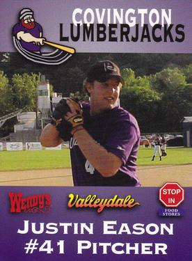 2002 Covington Lumberjacks #NNO Justin Eason Front