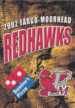 2002 Fargo-Moorhead RedHawks #NNO Cover Card / Checklist Front