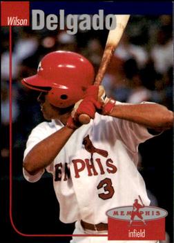 2002 Post Memphis Redbirds #2 Wilson Delgado Front