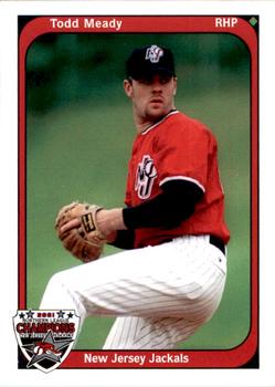 2002 Warning Track New Jersey Jackals #5 Todd Meady Front