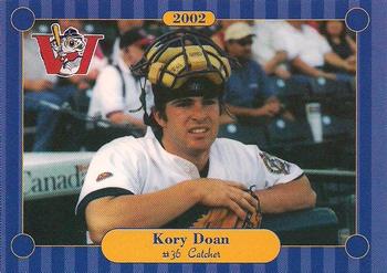 2002 Winnipeg Goldeyes #NNO Kory Doan Front