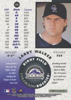 1998 Pinnacle Mint Collection - Gold #24 Larry Walker Back