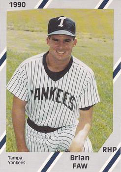 1990 Diamond Cards Tampa Yankees #6 Brian Faw Front